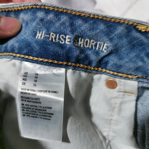 (2 for $40) AE High Waisted Denim Shorts NWOT - Picture 5 of 5